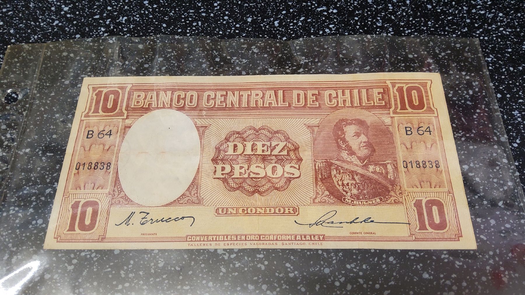 Banconote: Chile 10 Pesos 1964 Banknote Banco Central – Usato da Herisau venduto da Nluanalucas