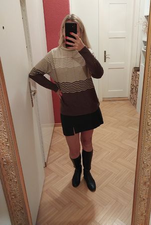 Damen Rollkragenpullover Betide Wolle/Seide Mischung Gr. S/M