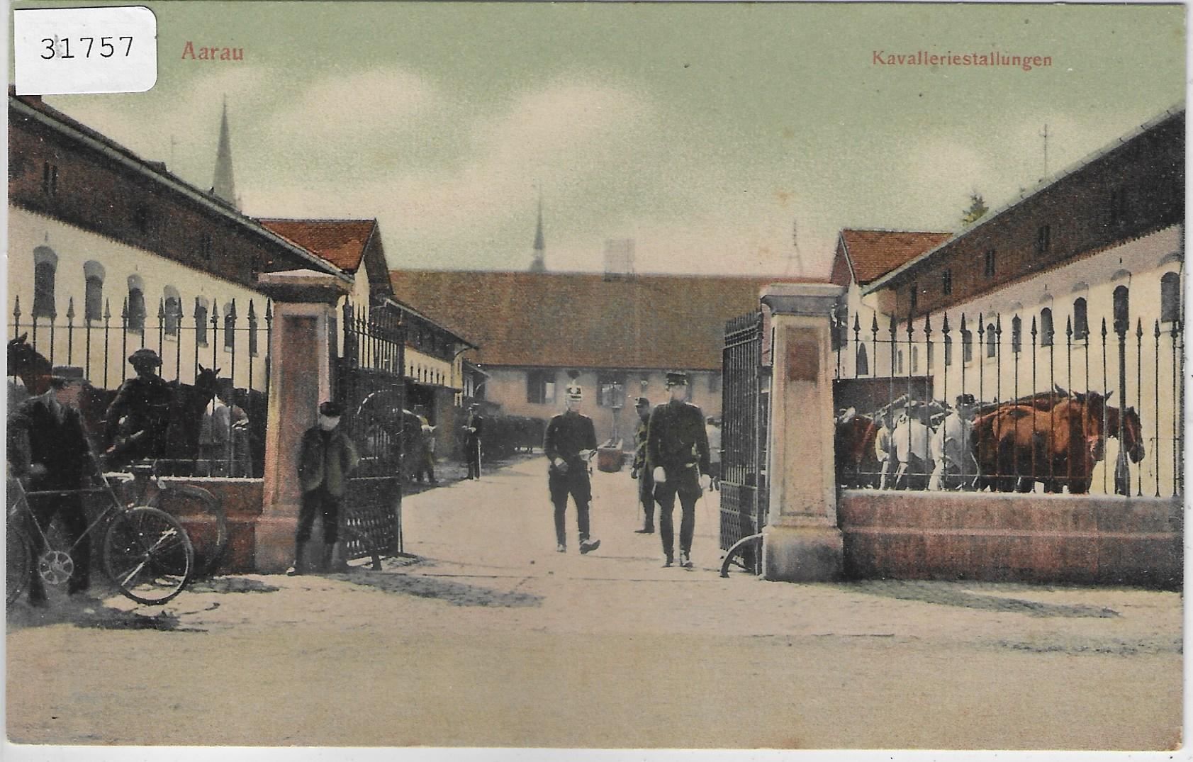 Cartoline postali: Aarau - Kavalleriestallungen - Litho – Usato da Ettingen venduto da Kartenplanet