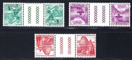 Zwischensteg Série von 1938 ZNr. S50y-S52y postfr. ** KP 12