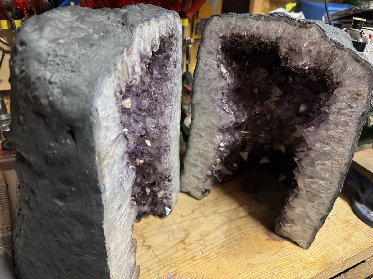 Minerali & Pietre curative: Amethyst Drusen Paar – Usato da Aathal-Seegräben venduto da Romeo8607 1