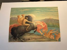 Litografia Lamberttucci rara, numerata 87/99, autografata