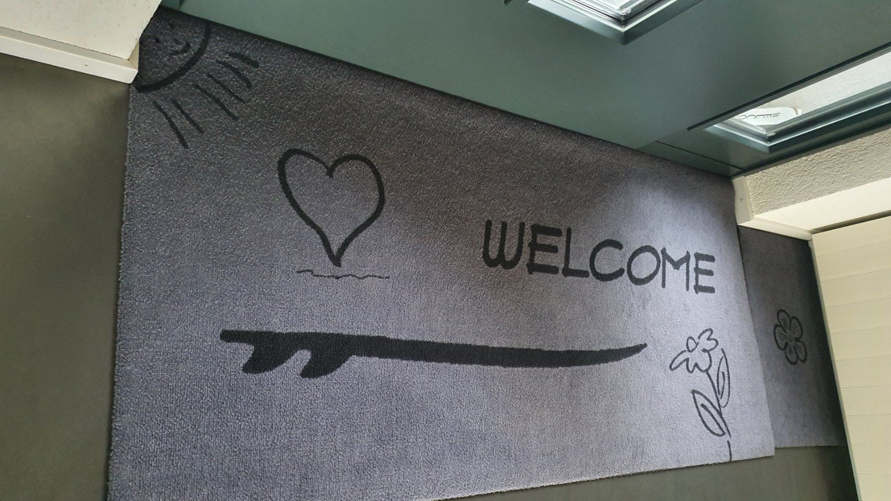 Tappeti: Fussmatte Teppich grau 70x150 cm neuwertig – Nuovo (secondo la descrizione) da Nebikon venduto da Japostyle 1