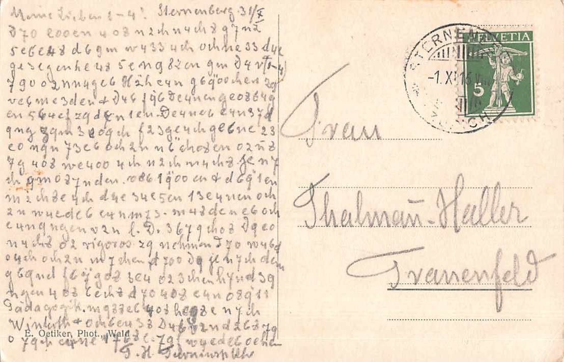 Ansichtskarten: Schöne alte Postkarte GRUSS aus STERNENBERG 1916 – Gebraucht aus Winterthur von SchatzchischtliWinti 1
