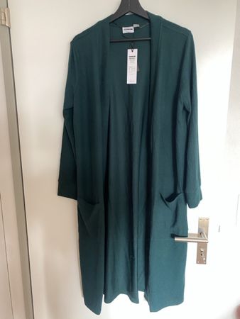 Dunkelgrüne Strickjacke Noisy May, Grösse L, Neu mit Etikett