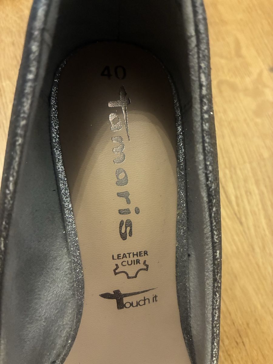 Tamaris Scarpe da donna: Tamaris Pumps silber Grösse 40 Glitzer – Nuovo (secondo la descrizione) da Adliswil venduto da Datty 2