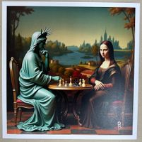 Bit Dancer: Liberty & Mona Lisa Schachspiel, signiert 2/3