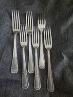 6 edle SOLA Menügabeln versilbert – 349g Schweizer Qualität
