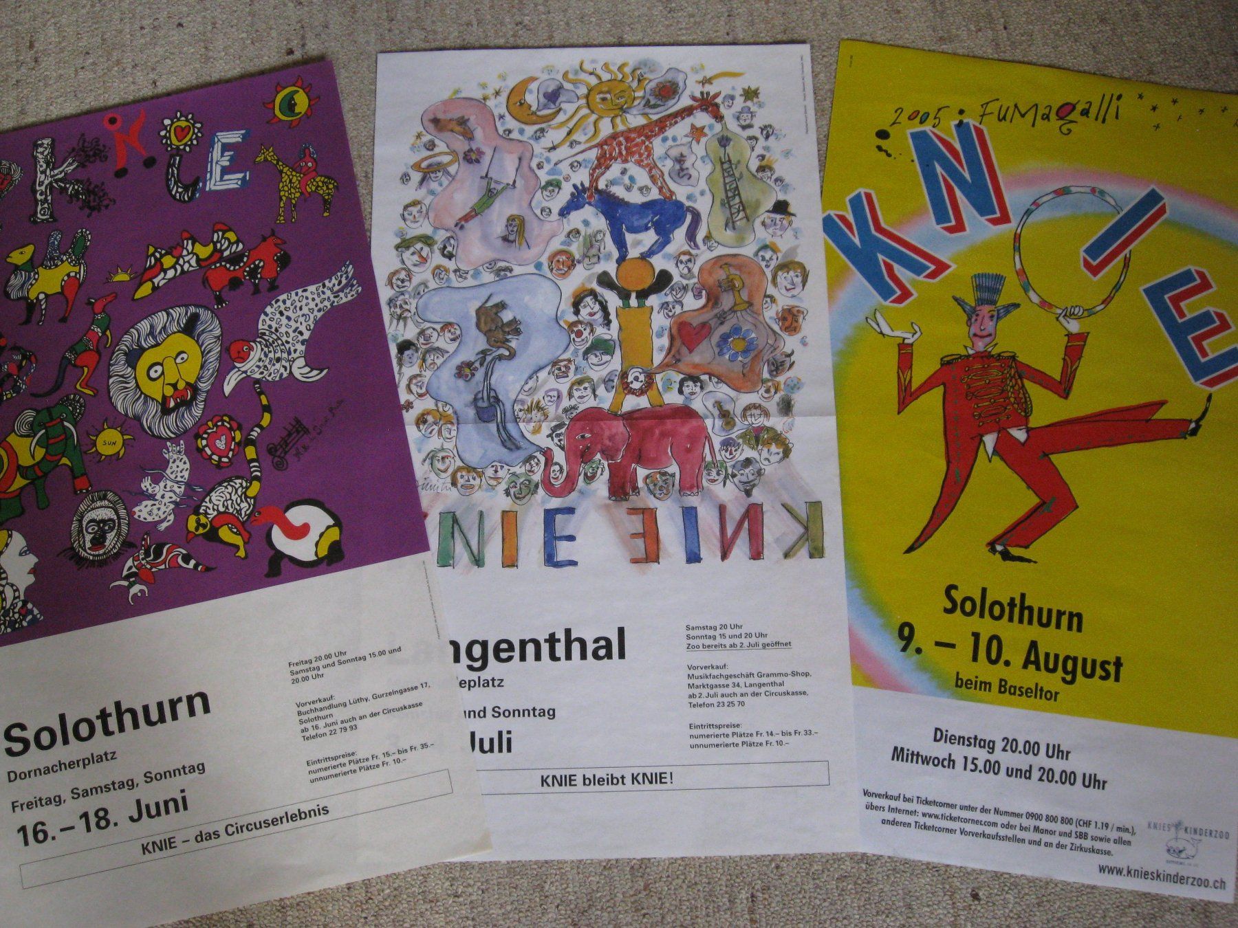 Poster & Bilder: 3 Kleinplakate Circus Knie – Gebraucht aus deitingen von popcorn02