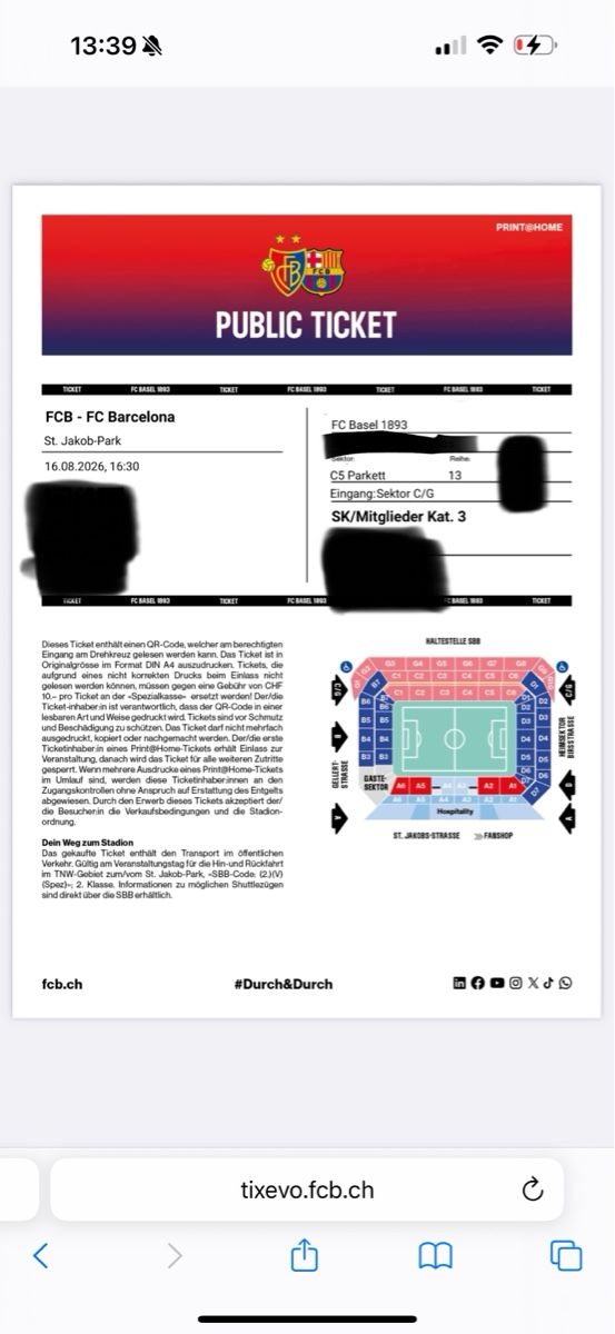 Tickets: FC Basel vs FC Barcelona 5Stk. – Neu und originalverpackt aus Basel von Der_Bieter 1