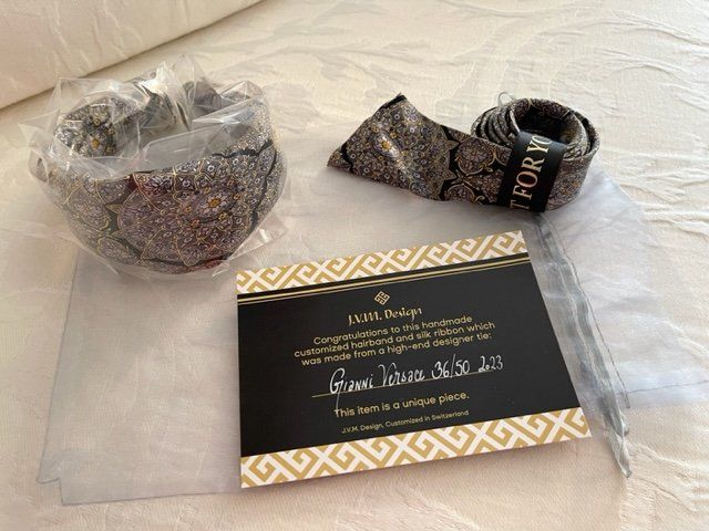 Accessori per capelli: Designer Haarreif mit Seidenband (36/50) – Nuovo (secondo la descrizione) da Arlesheim venduto da cocoandco