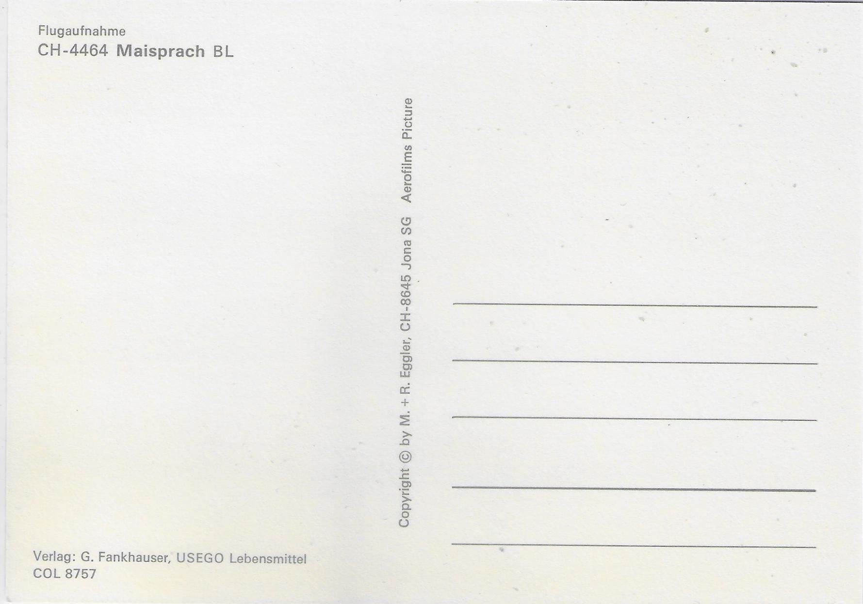 Cartoline postali: Flugaufnahme Maisprach BL – Antico da Ettingen venduto da Kartenplanet 1