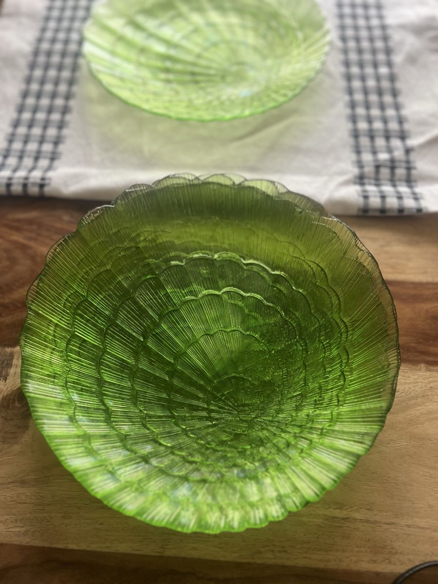 Teller: 6 Teller transparent grün – Gebraucht aus Kloten von Django008 2