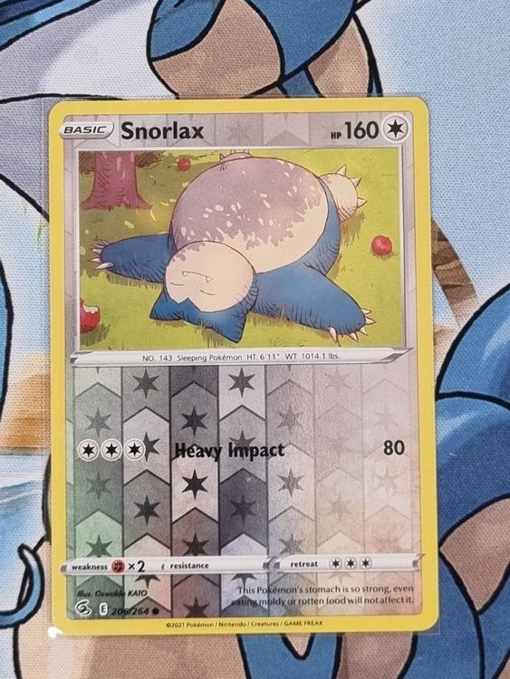 Snorlax Reverse 206/264 Fusion Strike EN Kaufen auf Ricardo