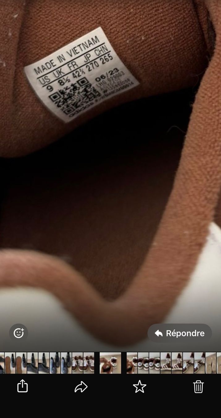 Adidas Scarpe da uomo: Baskets Adidas marron et blanc taille usagée – Usato da Denges venduto da Simonlei 2