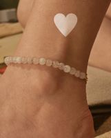 Armband oder Fusskette mit Rosenquarz und Mondstein