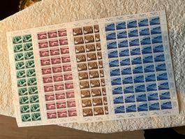 4 Bogen Pro Patria 1953 ** postfrisch ohne 5 Rappen /KW Fr.