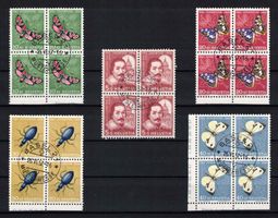 Pro Juventute 1956,  4er-Block Serie mit Zentrum-ʘ Basel