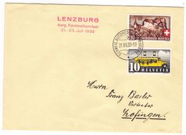 Lettre de Lenzburg BPA A277 pour Zofingen le 21.VII.39