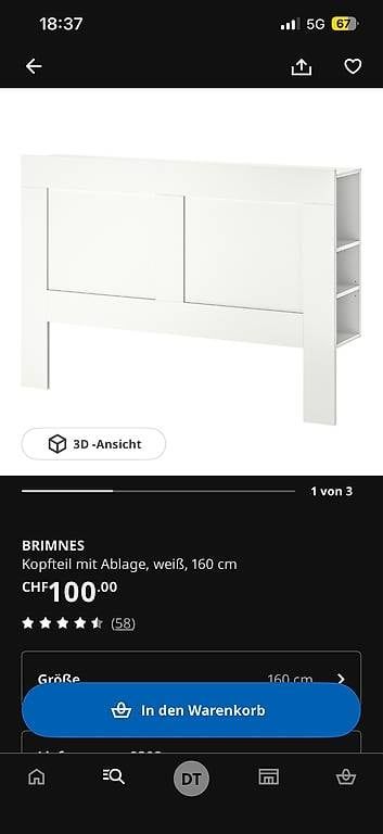 Ikea Letti: Bettgestell + Lattenrost 160x200 cm – Usato da Kloten venduto da ttuna 4