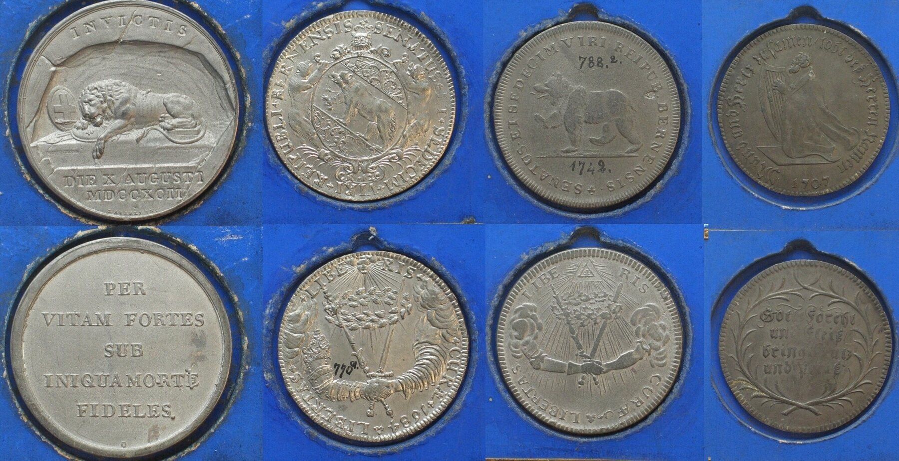 Tutti le monete: CH Sammlung von 8 Museumskopien 19.Jh. – Usato da Riehen venduto da sesambestcoins2004 2