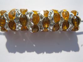20 Strass Rondellen, Zwischenperle Blume, gelb, 8mm