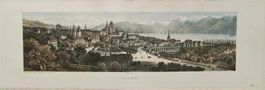 Lausanne Panorama Tonlithographie