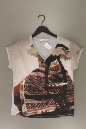 Oui Printshirt Gr. 36 Kurzarm mehrfarbig