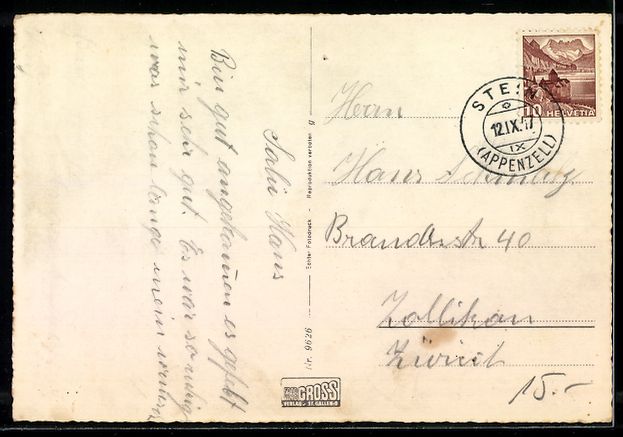 Cartes postales: AK Stein /App., Blick auf den Bodensee – D'occasion à Berlin par bartko-reher 1