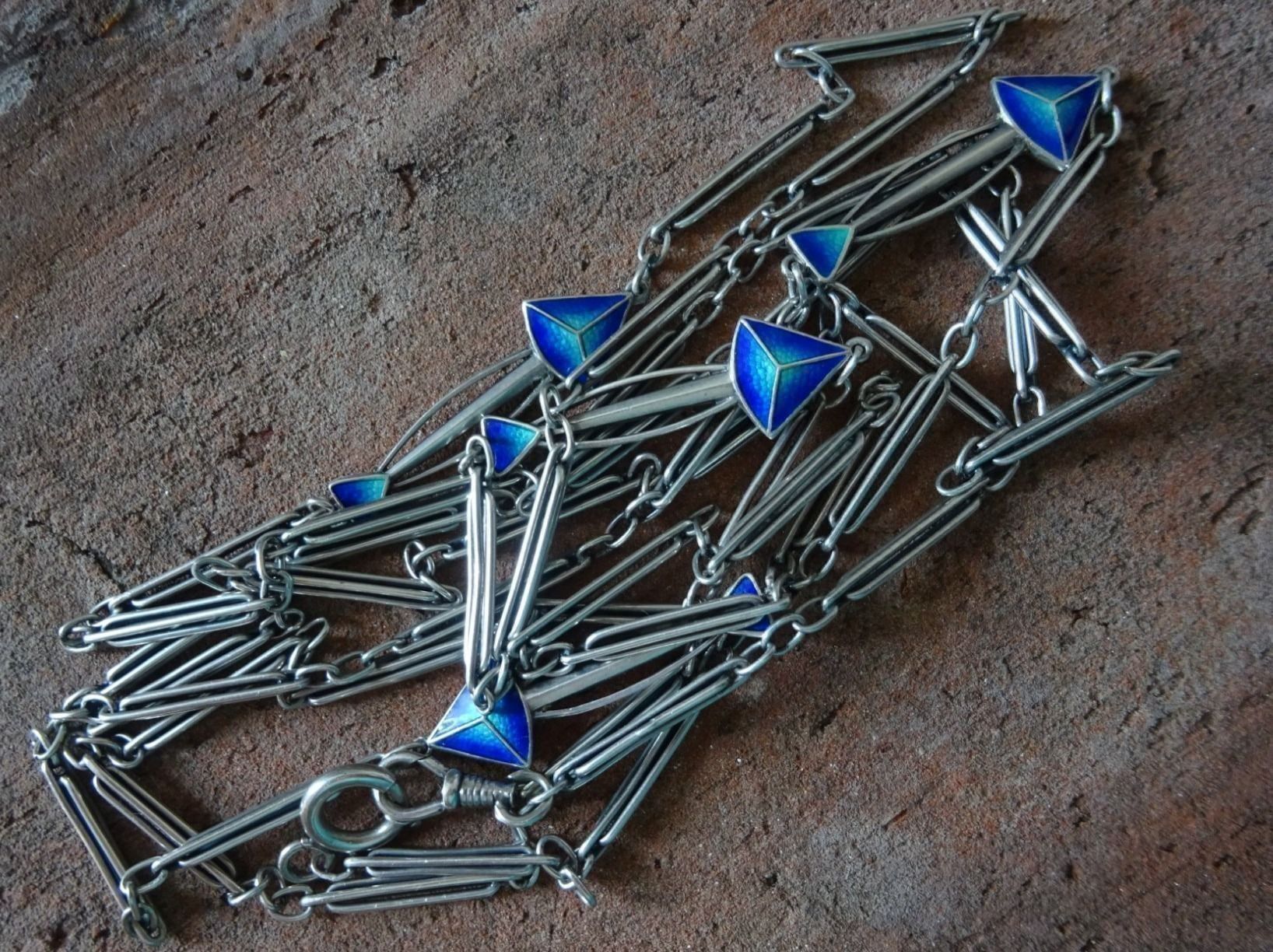 Altri accessori per orologi: Jugendstil Uhrenkette Silber – Usato da Esslingen venduto da FetteSchnecke 4