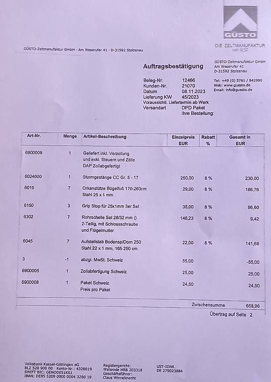 Mobile-home: Sturmgestänge GÜSTO 5-17 – D'occasion à Thörishaus par afe_jb7g