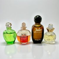 Lot de 4 miniatures de parfum CHRISTIAN DIOR vintage