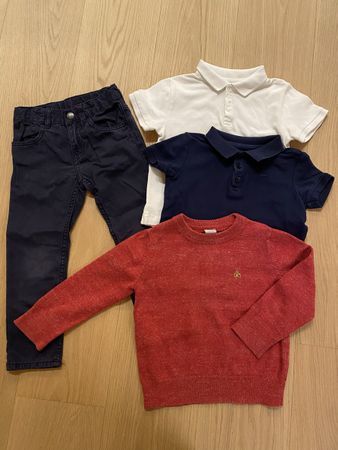Boys' clothes bundle size 104 (sweater, shirts, pants)