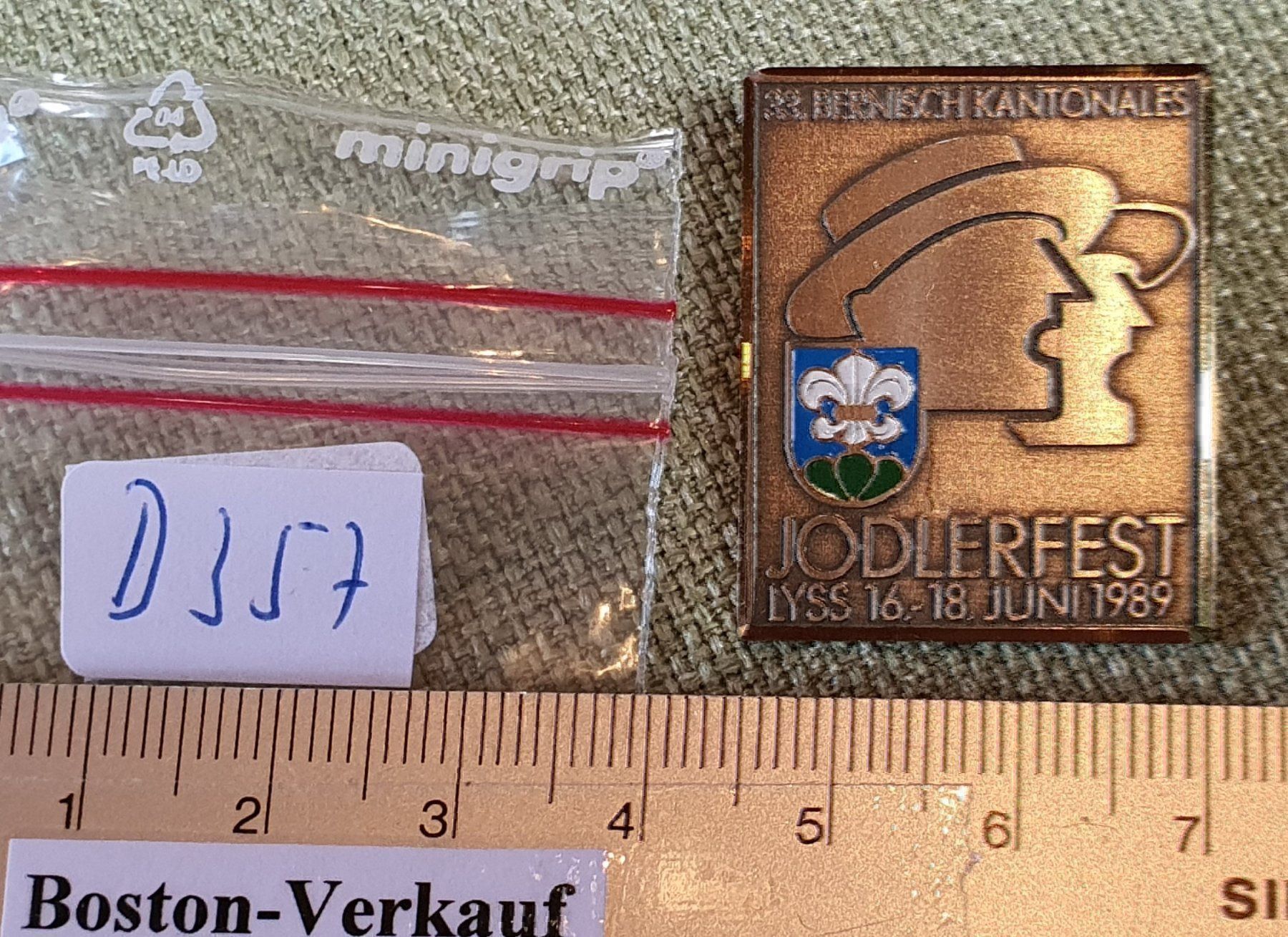 Coperchi dei cremini per caffè: D357 - Jodlerfest Lyss Bern 1989 Suisse – Usato da Reinach BL venduto da Boston-Verkauf 3