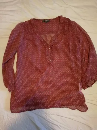 Rote Bluse von AMISU, Grösse S