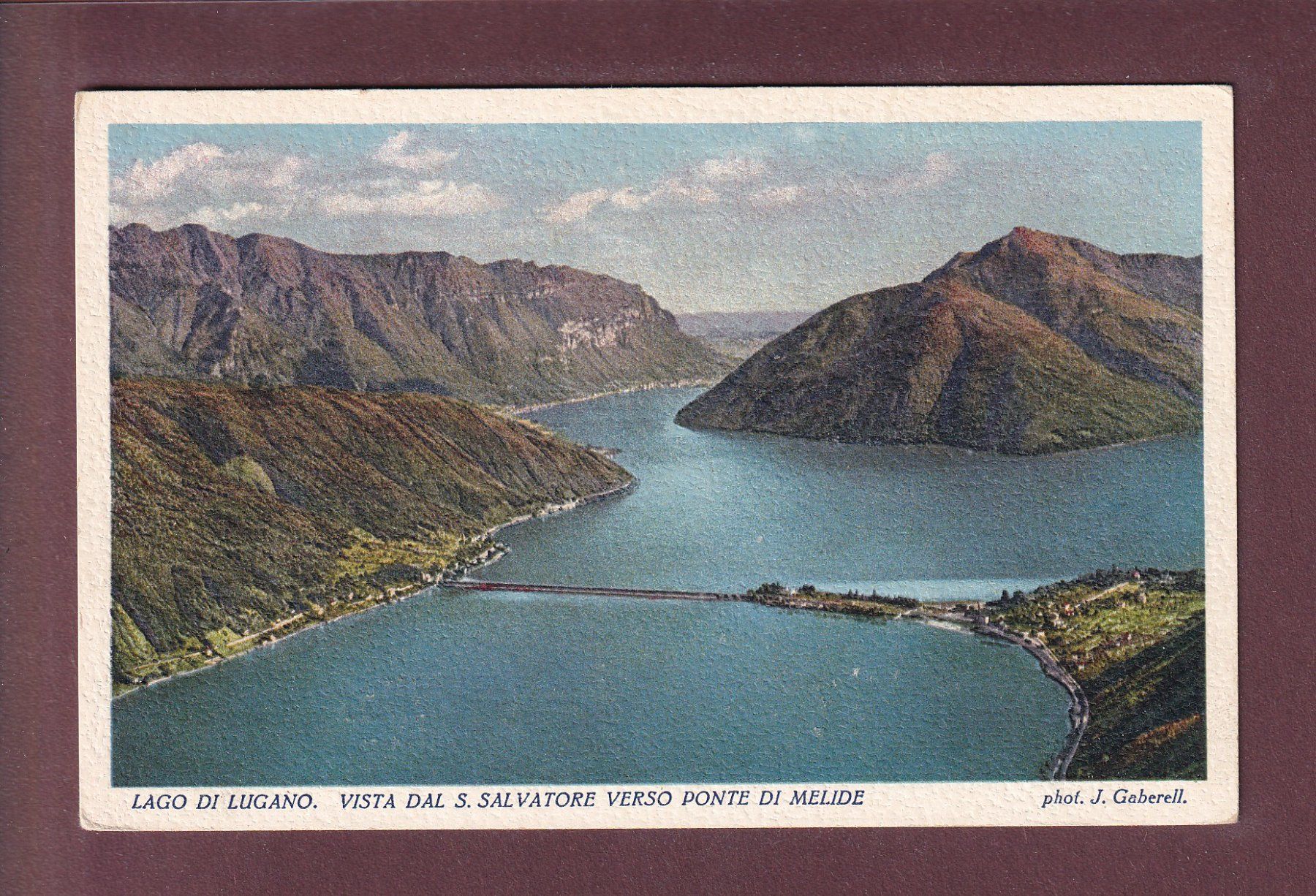Cartoline postali: PONTE DI MELIDE dal San Salvatore – Usato da Pully venduto da nicecards
