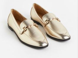 H&M gold loafers 36
