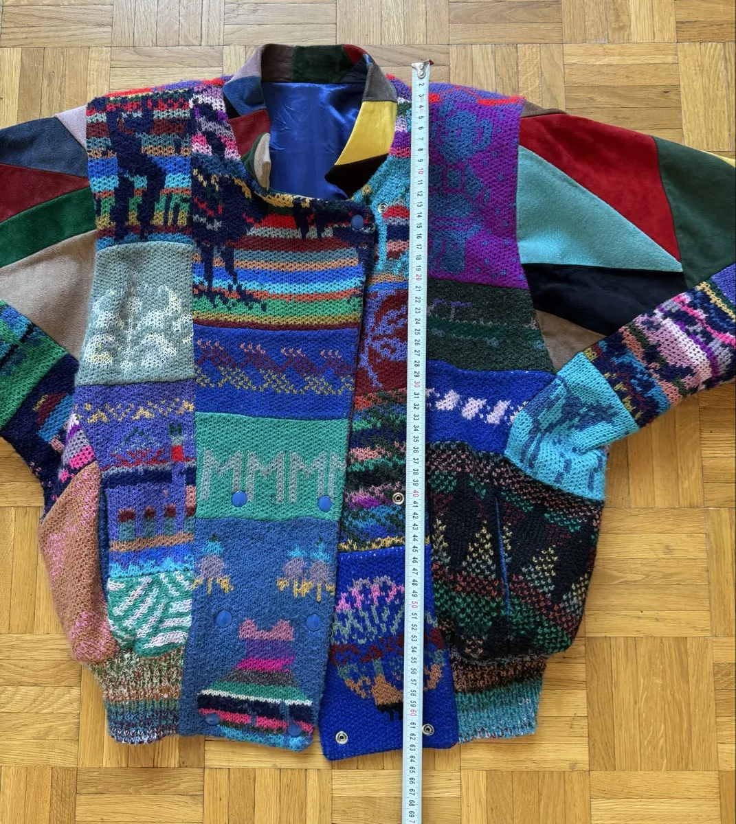 Jacken: VINTAGE 80s LEATHER & SUEDE & KNITTED PATCHWORK JACKET - M – Neu (gemäss Beschreibung) aus Lausanne von joltei 2