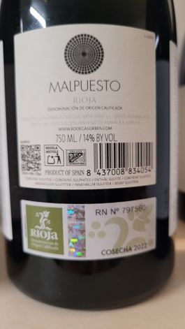 Rioja Vino: Malpuesto Rioja 6 Flaschen – Nuovo e nell'imballaggio originale da Bellikon venduto da Bruno518 2