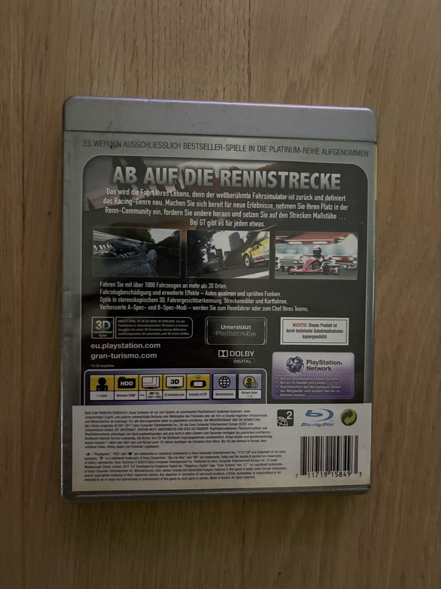 Sony Giochi: PS3 Gran Turismo 5 Platinum | Komplett – Usato da Aarau venduto da ruedinho 1