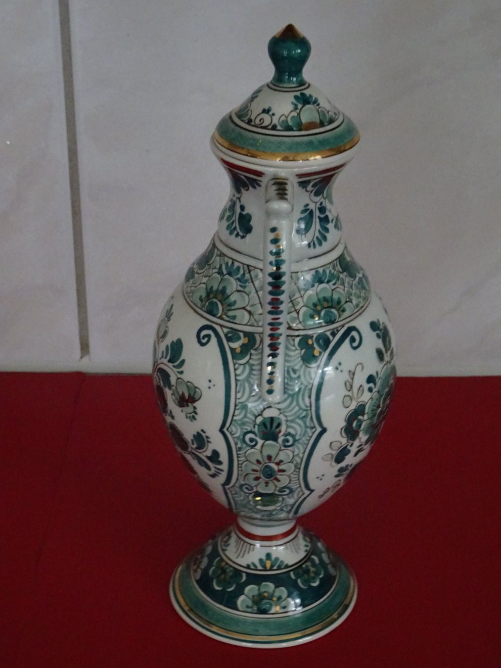 Vasi & Recipienti: Delfter grün Vase mit Deckel, Handbemalt – Usato da Winkel venduto da rsuzh 3