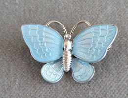 Brosche 925 Silber STERLING emailliert Denmark