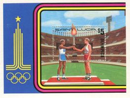 Block "Olympische Spiele". St. Lucia.