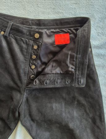 Lederhose, Lederjeans, Motorradhose, Büffelleder, BW 45