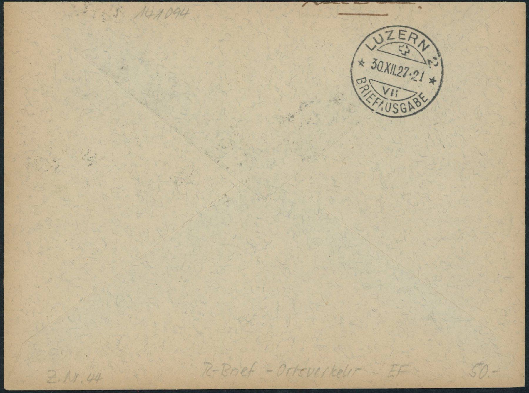 Alle Briefmarken: 1927 - Pro Juventute - Brief - EF – Gebraucht aus Schindellegi von leecollect 1