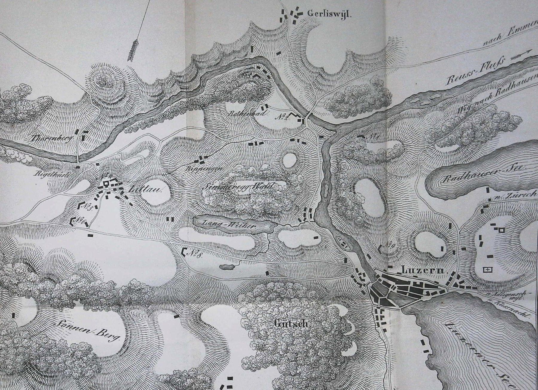Cartine & Atlanti: Emmen, Renggloch Plan 1850 – Usato da Rafz venduto da Helvet32 1