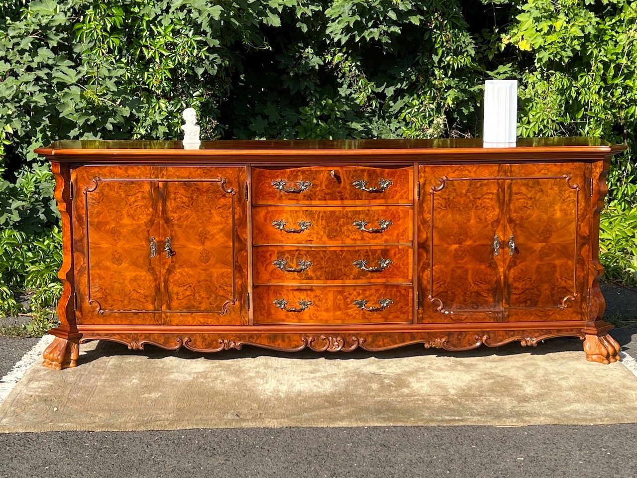 Cassettiere: Barock Rokoko Kommode Sideboard Nussbaum Herrenzimmer – Usato da Gemünden venduto da GEUENWALD 1