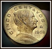 MEXICO 5 CENTAVOS 1968