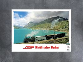 Plakat Rhätische Bahn Dampfzug