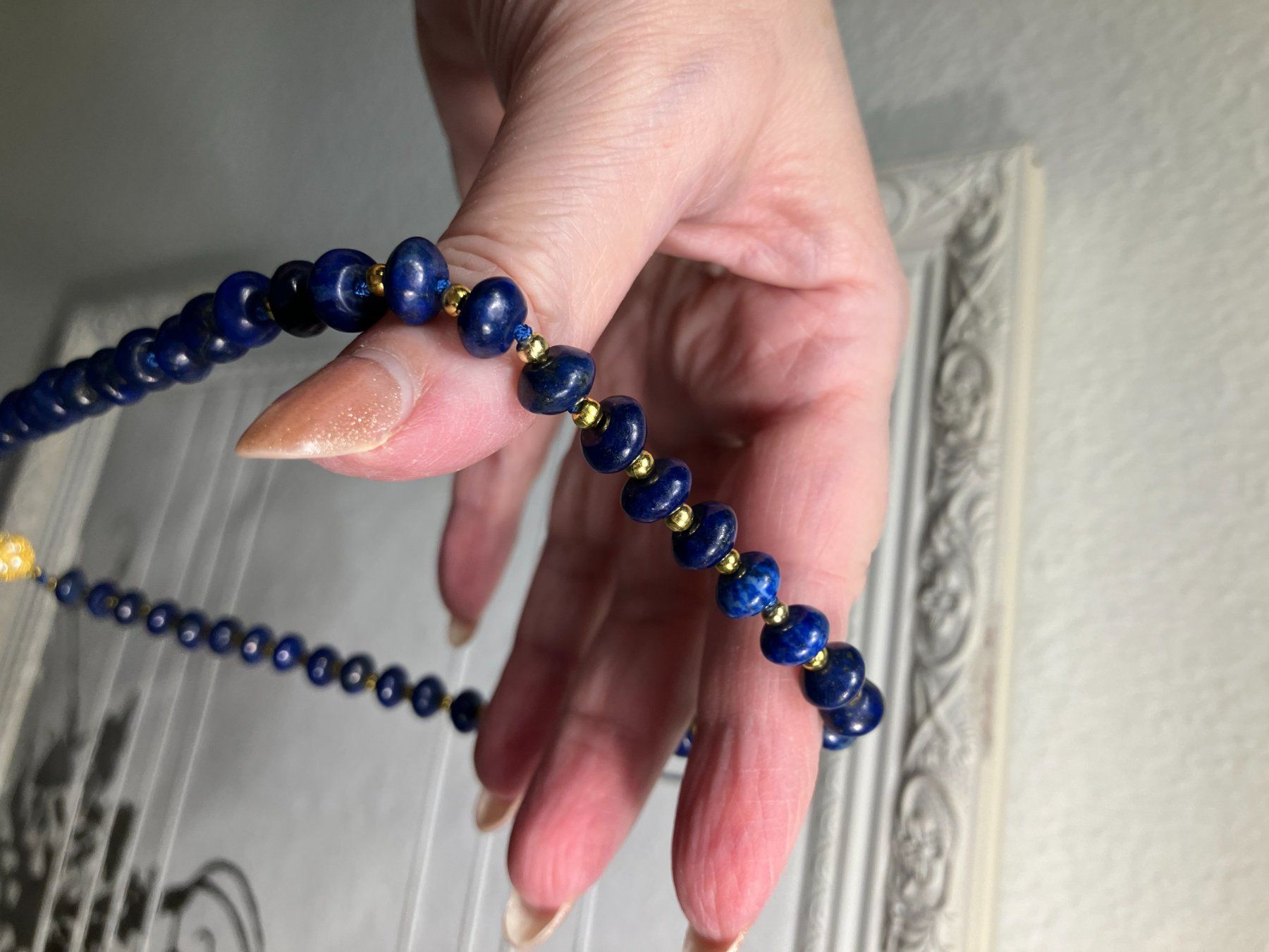 Catenine: Perle Lapislazuli Halskette Collier Lapis-lazuli Edelstein – Nuovo (secondo la descrizione) da Prilly venduto da ilyria73 2